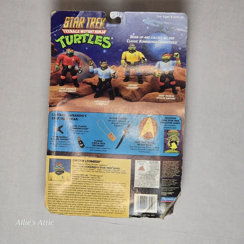 Star Trek TMNT Captain Leonardo Teenage Mutant Ninja Turtles 1994 Figure NEW